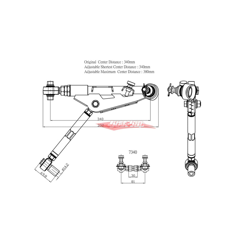 ZSS Front Lower Control Arm & Tension Rods + Sway Bar Endlinks V2 Fits Nissan S13 Silvia, A31 Cefiro & Z32 300ZX