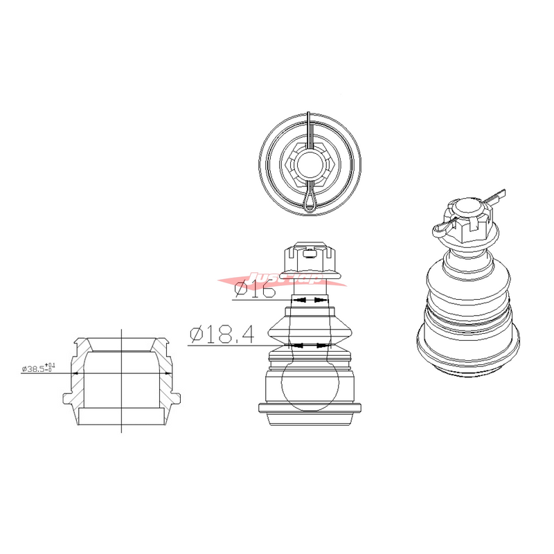 ZSS Front Lower Control Arm V2 Replacement Ball Joint Fits Nissan S14/S15 Silvia, 200SX & R32/R33/R34 Skyline (2WD)