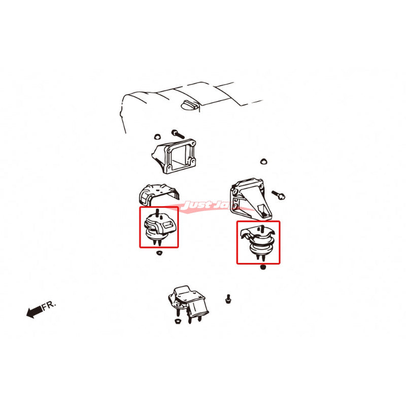 ZSS Hardened Engine Mounts Fits Toyota Chaser, Cresta & Mark II JZX90/JZX100