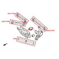 ZSS Rear Camber Arms (Harden Rubber) fits BMW 1 Series E81/E82/E87/E88 3 Series E90/E91/E92/E93
