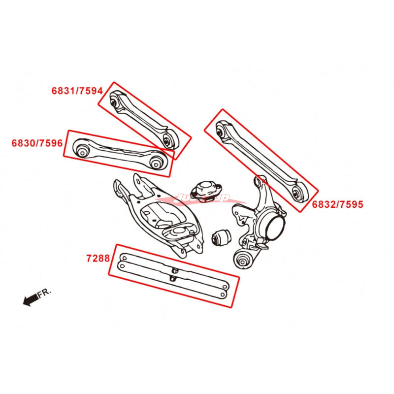 ZSS Rear Camber Arms (Harden Rubber) fits BMW 1 Series E81/E82/E87/E88 3 Series E90/E91/E92/E93