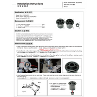 ZSS Rear Cradle Crossmember Sub Frame Bush Set Fits Nissan S13/S14/S15/R32/R33/R34/Z32 (2WD)