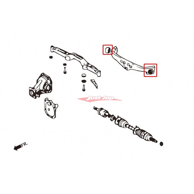 ZSS Rear Diff Support Arm Bushes (60mm) fits Mitsubishi Lancer Evolution 4-9 (CN9A/CP9A/CT9A)