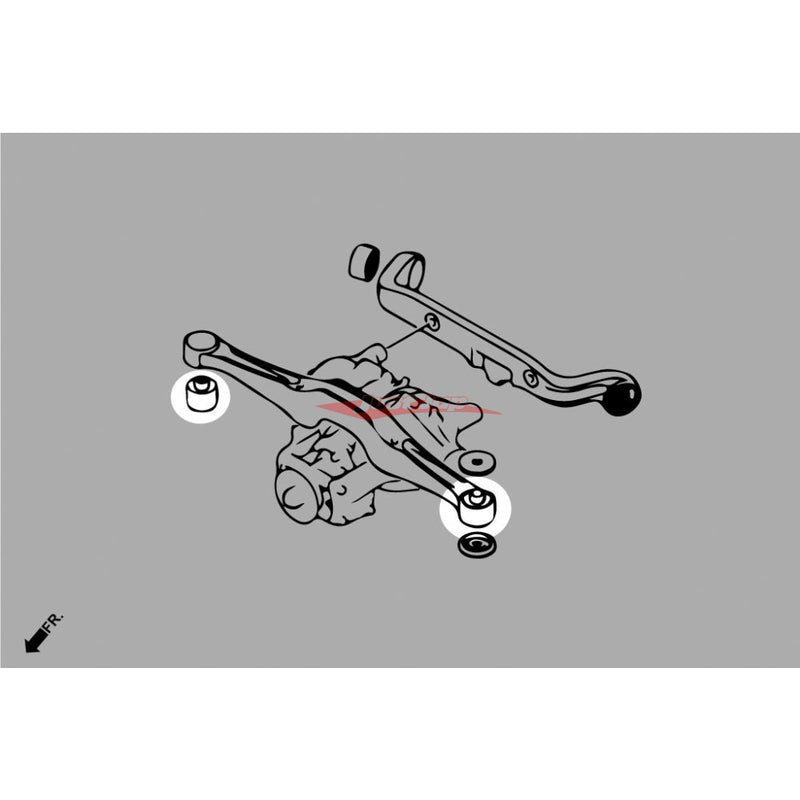 ZSS Rear Diff Support Member Bushes (54mm AYC) fits Mitsubishi Lancer Evolution 4-9 (CN9A/CP9A/CT9A)