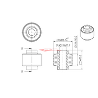 ZSS Rear Diff Support Member Bushes (54mm AYC) fits Mitsubishi Lancer Evolution 4-9 (CN9A/CP9A/CT9A)