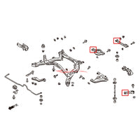 ZSS Rear Suspension Camber / Toe / Traction Arm Bush Set fits Nissan S13 Silvia, 180SX, R32 Skyline & Z32 300ZX