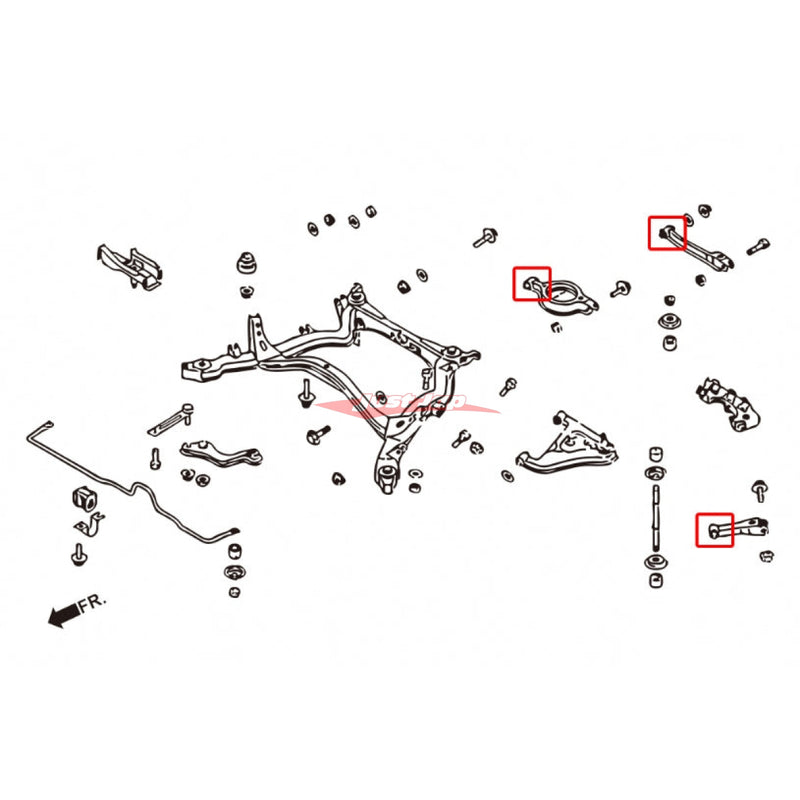 ZSS Rear Suspension Camber / Toe / Traction Arm Bush Set fits Nissan S13 Silvia, 180SX, R32 Skyline & Z32 300ZX