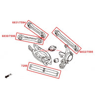 ZSS Rear Toe Control Arms Harden Rubber fits BMW 1 & 3 Series E81/82/87/88/E90/91/92/93
