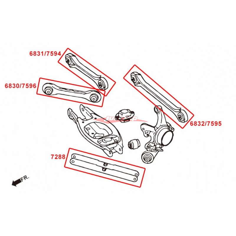 ZSS Rear Toe Control Arms Harden Rubber fits BMW 1 & 3 Series E81/82/87/88/E90/91/92/93