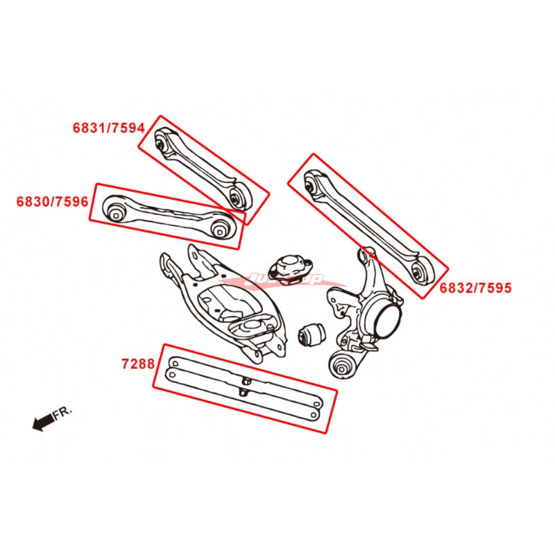 ZSS Rear Trailing Upper Arm (Harden Rubber) fits BMW 1 Series E81/E82/E87/E88 & BMW 3 Series E90/E91/E92/E93