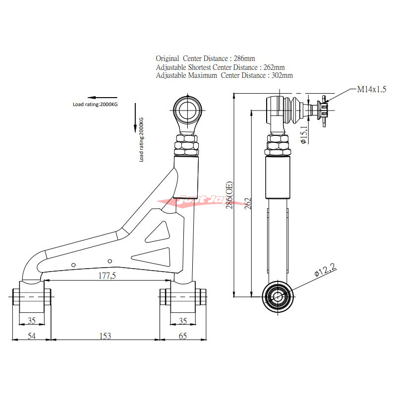 ZSS Rear Upper Camber Arms (Harden Rubber) Fits Toyota Altezza, Crown, Aristo, Majesta & Lexus IS/GS/SC