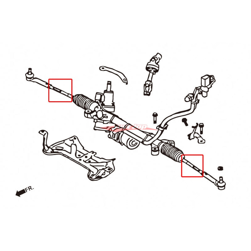 ZSS Harden Steering Rack End Fits Subaru Impreza GD/GG/GE/GH/GR/GV/GP/GJ, Forester SG/SJ & Legacy BL/BP/BM/BR