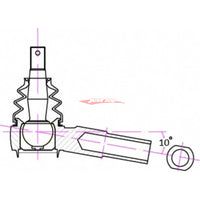 ZSS Tie Rod Ends Super Forged Angled (12mm) fits Nissan S13 Silvia, 180SX & S15 Silvia, 200SX (S15 Without Hicas)