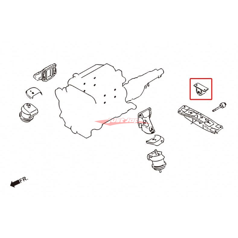 ZSS Transmission Mount (Hardened Rubber) Fits Nissan V35 Skyline & Z33 350Z (6 Speed)