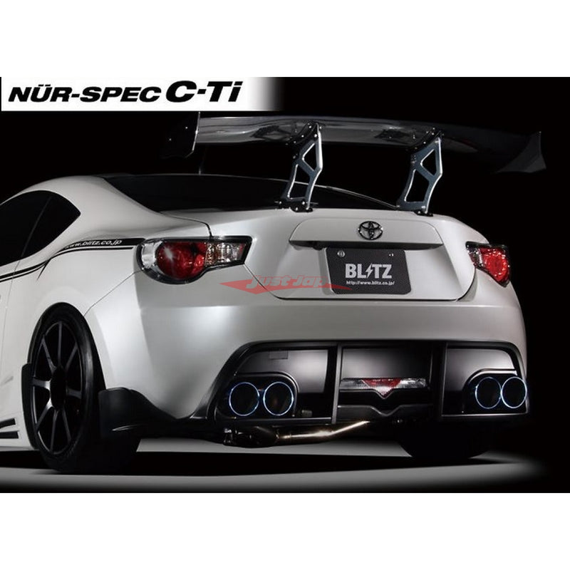 Blitz NUR-Spec VSR Quad Outlet Exhaust System & FRP Diffuser Fits Toyota 86/Subaru BRZ