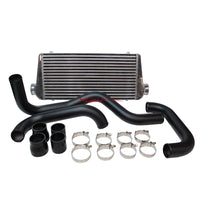 Cooling Pro Intercooler Kit (Black Piping) Fits Nissan Skyline R32 GTS-T RB20DET Bar & Plate 100mm + Piping Kit (Black)