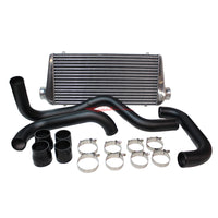 Cooling Pro Intercooler Kit (Black Piping) Fits Nissan Skyline R32 GTS-T RB20DET Tube & Fin 90mm + Piping Kit (Black)