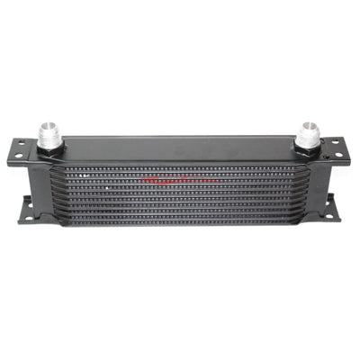 Cooling Pro Oil Cooler - 11 Row Heavy Weight Black -10 Outlets (285x80 Core Size)