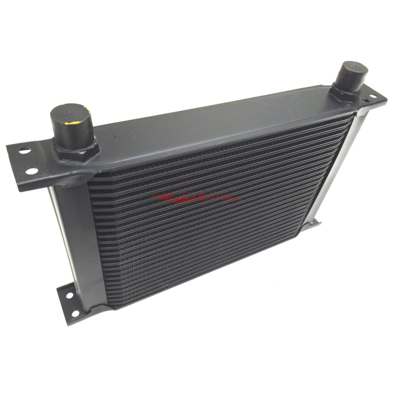 Cooling Pro Oil Cooler - 16 Row Heavy Weight Black -10 Outlets (290x130 Core Size)