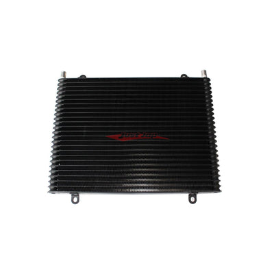 Cooling Pro Oil Cooler - 26 Row Black With 20mm Hose tail outlets (300x350 Core Size )