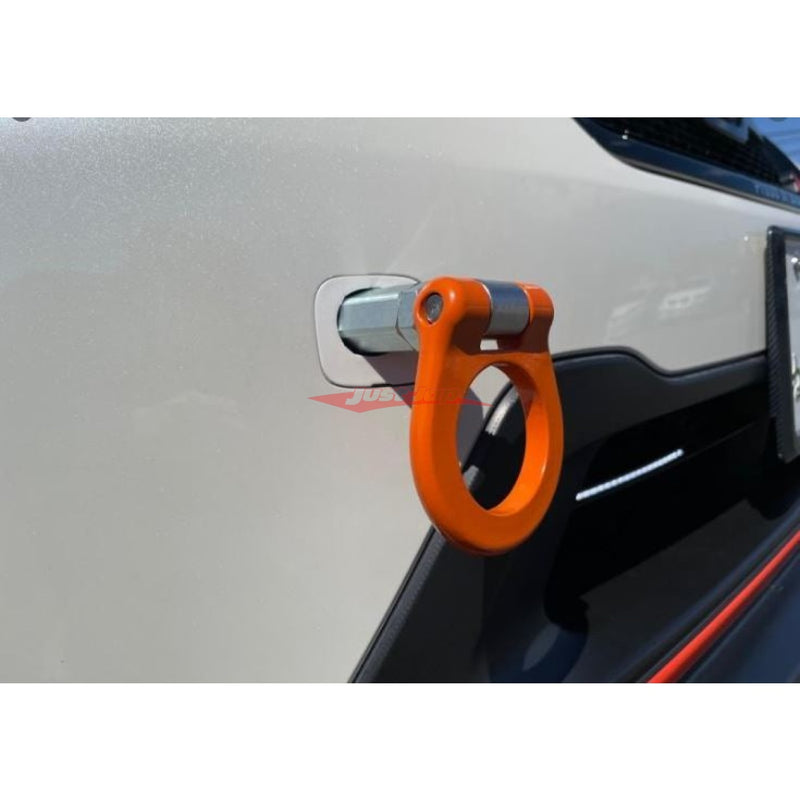 HKS Kansai Service Front Tow Hook (Folding Type - Orange) Fits Subaru Impreza WRX, STi GVB (07/10~)