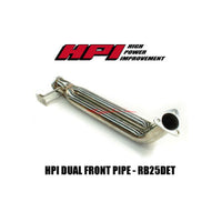 HPI Stainless Dual 60mm Front Pipe Fits Nissan R34 Skyline GT-T RB25DET Neo