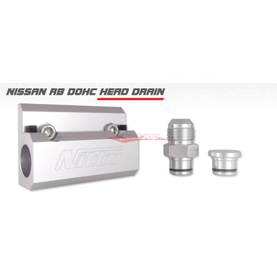 Nitto RB DOHC Cylinder Head Drain -10 AN Fitting (Silver)