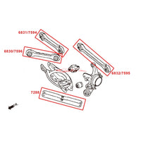 ZSS Rear Trailing Upper Arm (Harden Rubber) fits BMW 1 Series E81/E82/E87/E88 & BMW 3 Series E90/E91/E92/E93